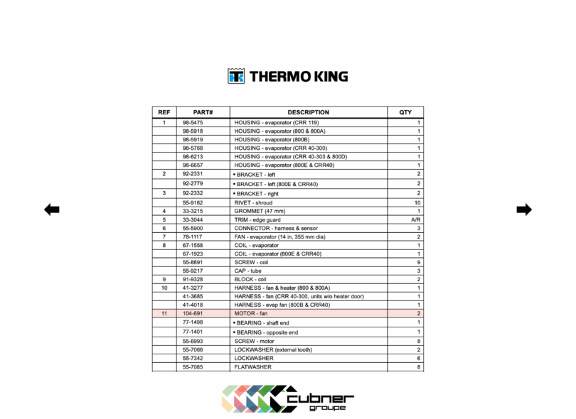 Moteur evaporateur groupe froid conteneur Thermo King 104-691 (2)