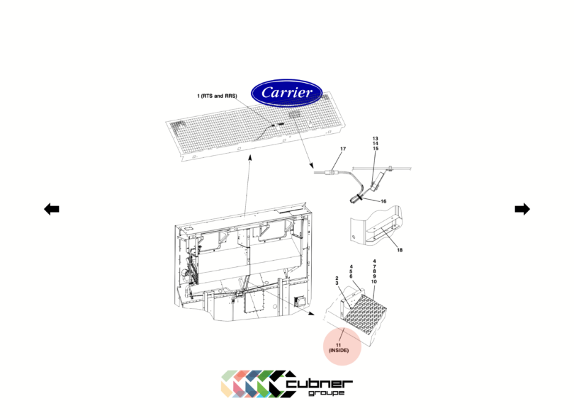 Thermostat, Heat Termination (HTT) dégivrage conteneur Carrier 69NT40-541