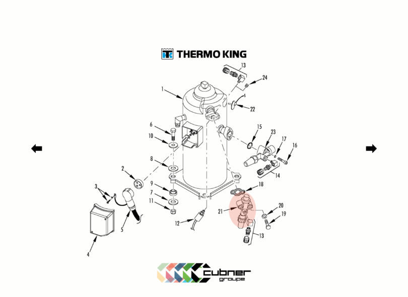 Discharge VALVE 61-2119 ThermoKing Vanne de refoulement compresseur CSR20 CSR 40