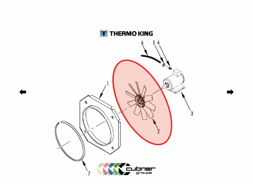 Hélice moteur condenseur Thermo King Fan blade, condenser REF 78-1167 781167