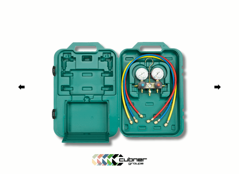 Kit Manomètres de réfrigération pour conteneur - Manifold by-pass REFCO 2 voies R134 R404 R507