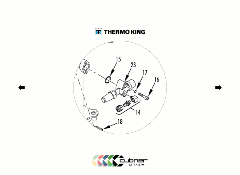 Suction VALVE 61-2118 ThermoKing Vanne d'aspiration entrée compresseur conteneur maritime frigorifique CSR20 CSR 40 magnum plus