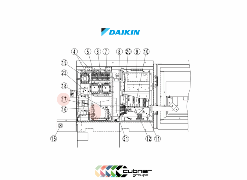 Pièce Daikin EC9756-3 10HP Single PT and CT Board reefer conteneur frigorifique (2)
