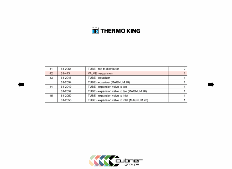 Détendeur Thermo King 61-443 pour groupe froid de container frigorifique